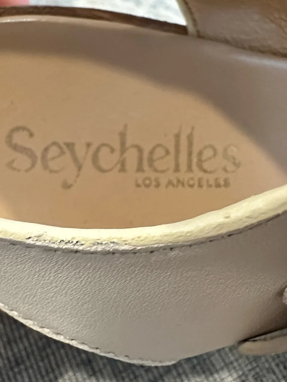 Anthropologie Seychelles Mosh Pit  Platform sandals Leather Stacked Heel 10